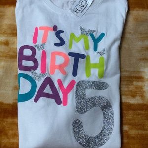 Children's Place "It''s My Birthday 5" Long Sleeve T-shirt NWT